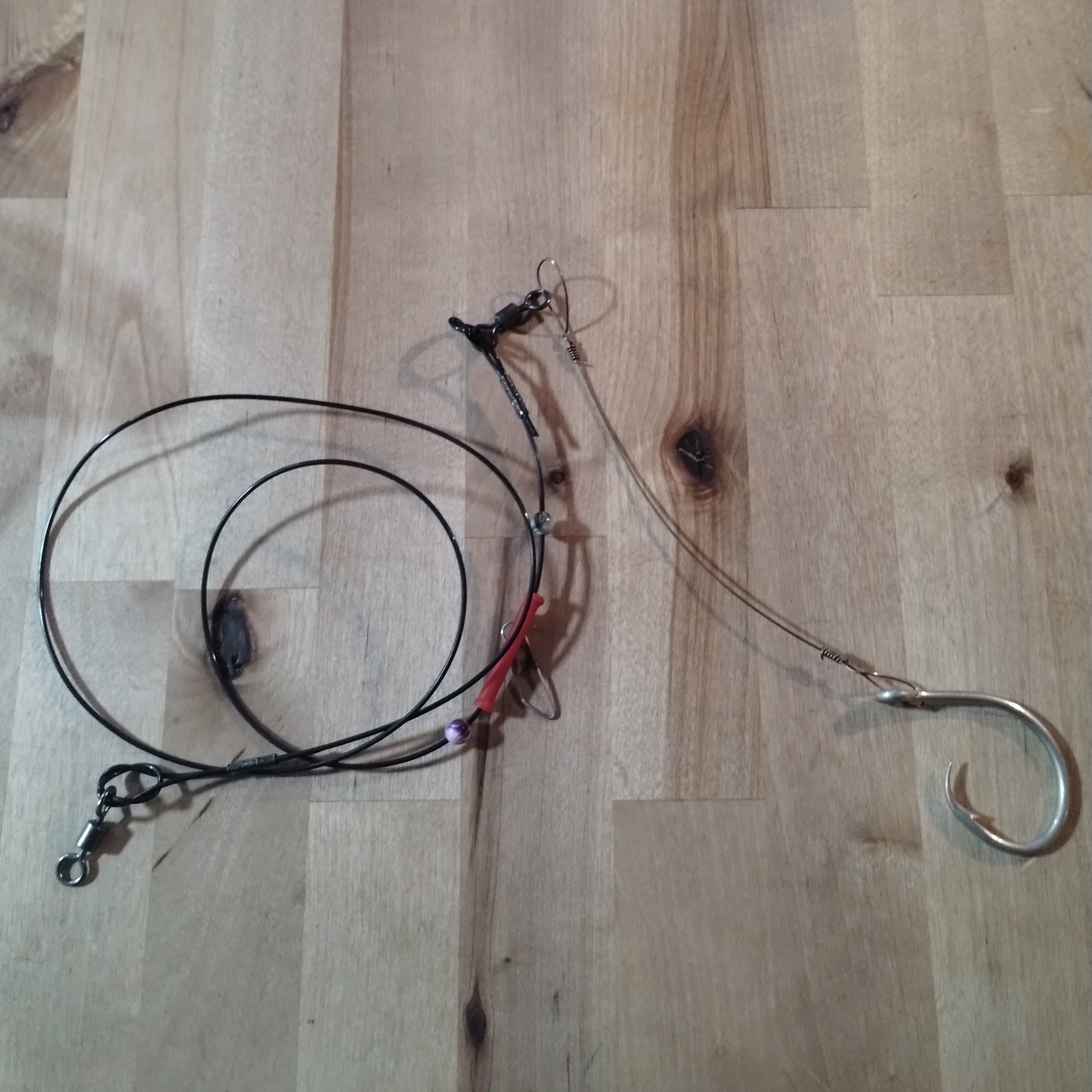 3 ft Castable Shark Fishing Rig 275lb. (Tan Wire) Circle Hook
