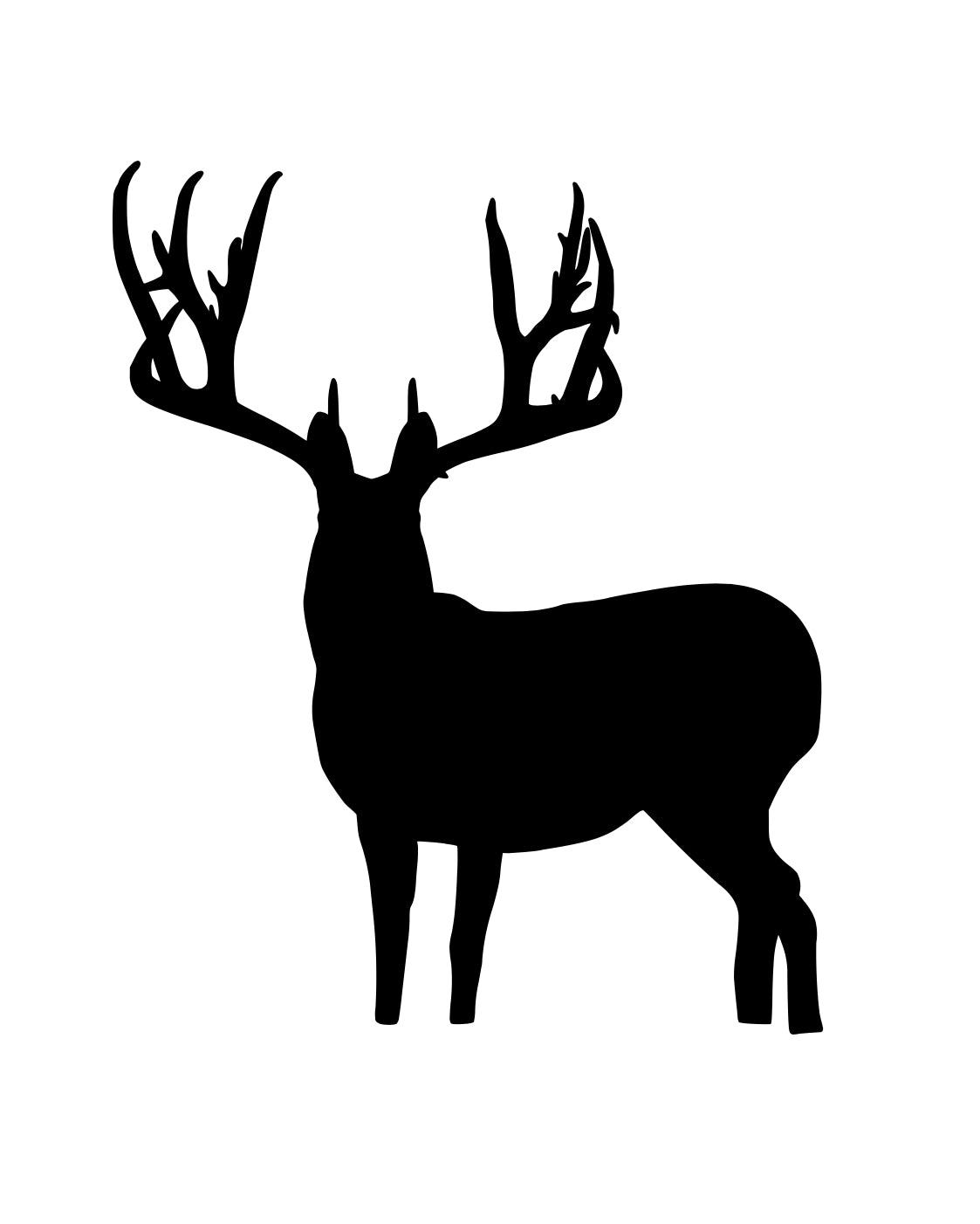 Buck Silhouette Decal