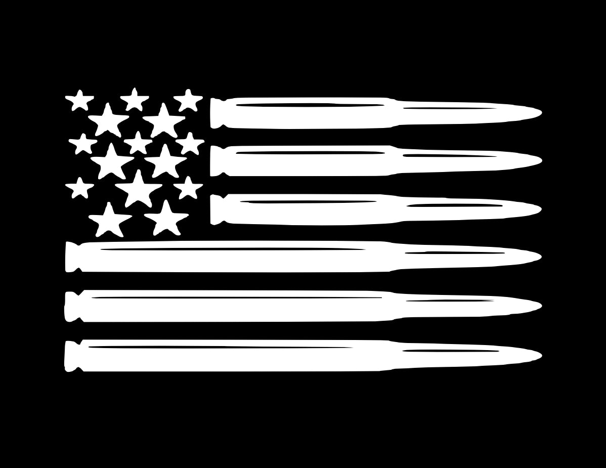 Bullet American Flag Decal